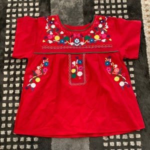 Red Embroidered Shirt